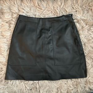 H&M Faux Leather Skirt